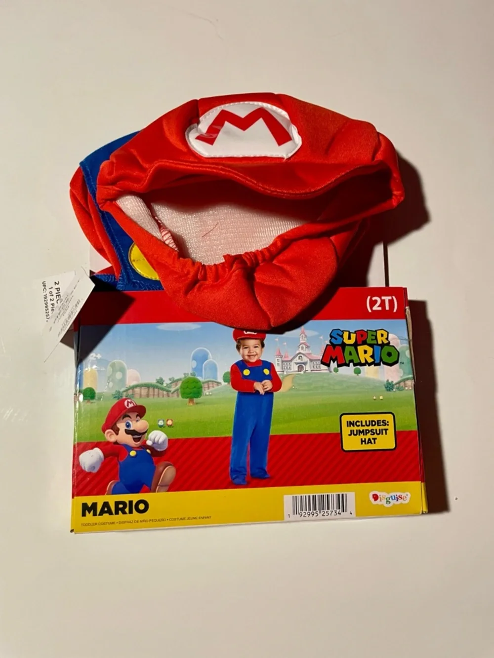 New Super Mario Bros Mario Halloween Costume Toddler Size 2T NWT Disguise - Picture 2 of 11